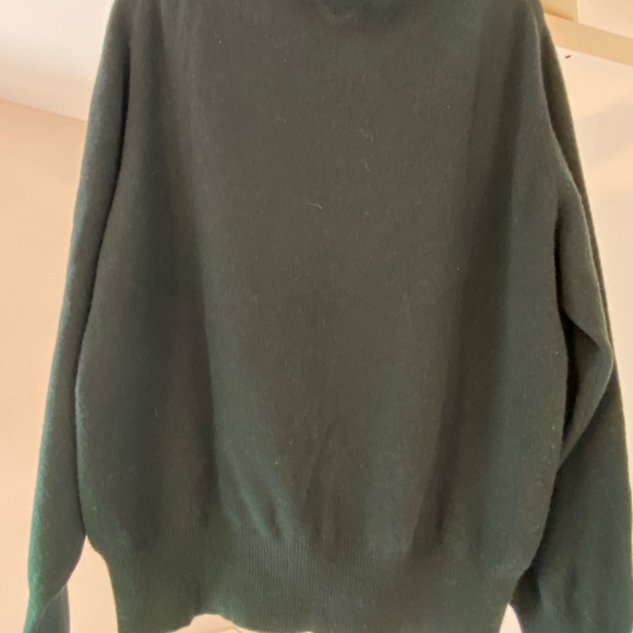Vintage SNOW LOTUS CASHMERE mock turtleneck, Women’s Large, FOREST GREEN - Picture 3 of 6